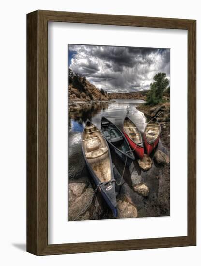 Canoe Break 2-Bob Larson-Framed Art Print