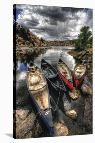 Canoe Break II-Bob Larson-Stretched Canvas