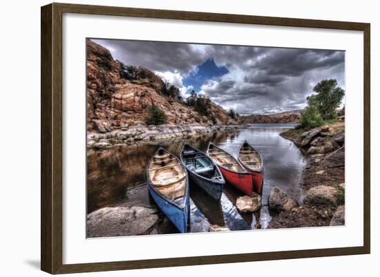 Canoe Break-Bob Larson-Framed Art Print