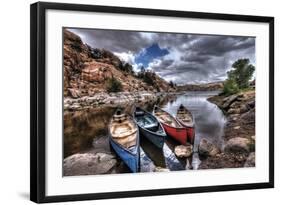 Canoe Break-Bob Larson-Framed Art Print