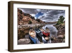 Canoe Break-Bob Larson-Framed Art Print