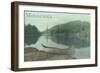 Canoe by Lake-null-Framed Art Print