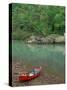 Canoe by the Big Piney River, Arkansas-Gayle Harper-Stretched Canvas