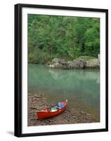 Canoe by the Big Piney River, Arkansas-Gayle Harper-Framed Premium Photographic Print