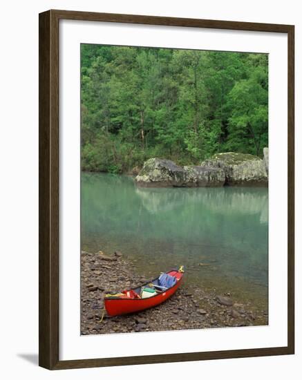 Canoe by the Big Piney River, Arkansas-Gayle Harper-Framed Premium Photographic Print