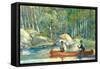 Canoe Catch-William Hamilton Hope-Framed Stretched Canvas