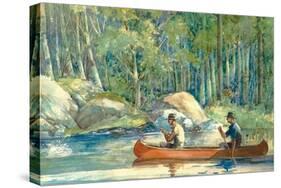 Canoe Catch-William Hamilton Hope-Stretched Canvas