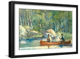 Canoe Catch-William Hamilton Hope-Framed Art Print