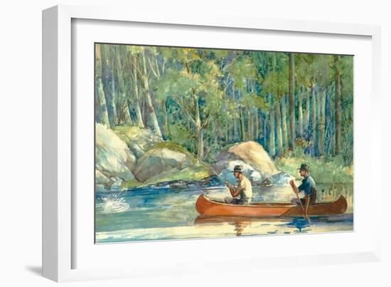 Canoe Catch-William Hamilton Hope-Framed Art Print