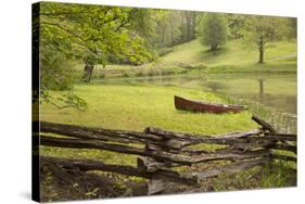 Canoe & Fence-Monte Nagler-Stretched Canvas