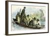 Canoe Fight 1869 Peru-null-Framed Giclee Print