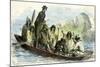 Canoe Fight 1869 Peru-null-Mounted Giclee Print