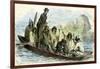 Canoe Fight 1869 Peru-null-Framed Giclee Print