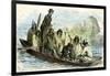 Canoe Fight 1869 Peru-null-Framed Giclee Print