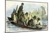 Canoe Fight 1869 Peru-null-Mounted Giclee Print