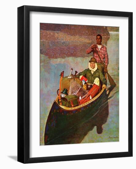 "Canoe Fishing Trip," July 12, 1947-Mead Schaeffer-Framed Giclee Print