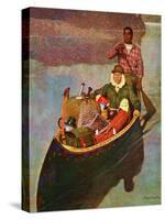 "Canoe Fishing Trip," July 12, 1947-Mead Schaeffer-Stretched Canvas