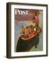 "Canoe Fishing Trip," Saturday Evening Post Cover, July 12, 1947-Mead Schaeffer-Framed Premium Giclee Print