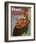 "Canoe Fishing Trip," Saturday Evening Post Cover, July 12, 1947-Mead Schaeffer-Framed Premium Giclee Print