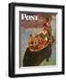 "Canoe Fishing Trip," Saturday Evening Post Cover, July 12, 1947-Mead Schaeffer-Framed Premium Giclee Print