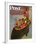 "Canoe Fishing Trip," Saturday Evening Post Cover, July 12, 1947-Mead Schaeffer-Framed Giclee Print