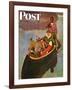 "Canoe Fishing Trip," Saturday Evening Post Cover, July 12, 1947-Mead Schaeffer-Framed Giclee Print