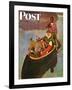 "Canoe Fishing Trip," Saturday Evening Post Cover, July 12, 1947-Mead Schaeffer-Framed Giclee Print