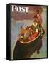 "Canoe Fishing Trip," Saturday Evening Post Cover, July 12, 1947-Mead Schaeffer-Framed Stretched Canvas