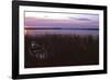 Canoe in Grass by Lake at Sunrise-null-Framed Photographic Print