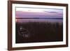 Canoe in Grass by Lake at Sunrise-null-Framed Photographic Print