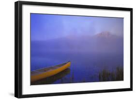 Canoe in the Fog-null-Framed Photographic Print