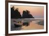 Canoe on a Beach at Sunset, Washington, USA-Gary Luhm-Framed Photographic Print