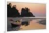 Canoe on a Beach at Sunset, Washington, USA-Gary Luhm-Framed Photographic Print