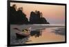 Canoe on a Beach at Sunset, Washington, USA-Gary Luhm-Framed Photographic Print