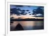 Canoe on Inle Lake at Sunset, Shan State, Myanmar-Keren Su-Framed Photographic Print