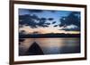 Canoe on Inle Lake at Sunset, Shan State, Myanmar-Keren Su-Framed Photographic Print