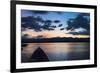 Canoe on Inle Lake at Sunset, Shan State, Myanmar-Keren Su-Framed Photographic Print