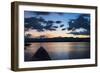 Canoe on Inle Lake at Sunset, Shan State, Myanmar-Keren Su-Framed Photographic Print