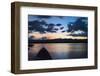 Canoe on Inle Lake at Sunset, Shan State, Myanmar-Keren Su-Framed Photographic Print