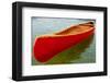 Canoe on Lake Carr-null-Framed Art Print