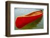 Canoe on Lake Carr-null-Framed Art Print
