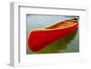 Canoe on Lake Carr-null-Framed Art Print