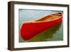 Canoe on Lake Carr-null-Framed Art Print