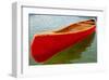 Canoe on Lake Carr-null-Framed Art Print