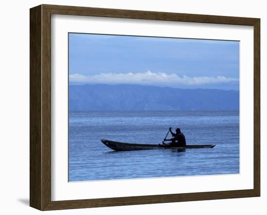 Canoe on Lake Tanganyika, Tanzania-Kristin Mosher-Framed Photographic Print