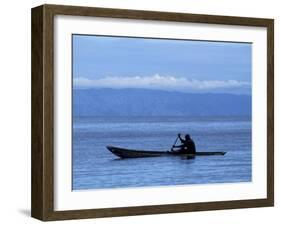 Canoe on Lake Tanganyika, Tanzania-Kristin Mosher-Framed Photographic Print