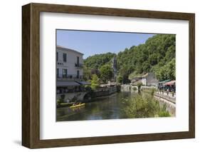 Canoe on River Dronne, Brantome, Dordogne, Aquitaine, France, Europe-Jean Brooks-Framed Photographic Print
