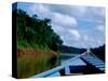 Canoe on the Tambopata River, Peruvian Amazon, Peru-Cindy Miller Hopkins-Stretched Canvas