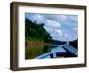 Canoe on the Tambopata River, Peruvian Amazon, Peru-Cindy Miller Hopkins-Framed Photographic Print