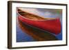 Canoe on Thomson Pond-null-Framed Art Print